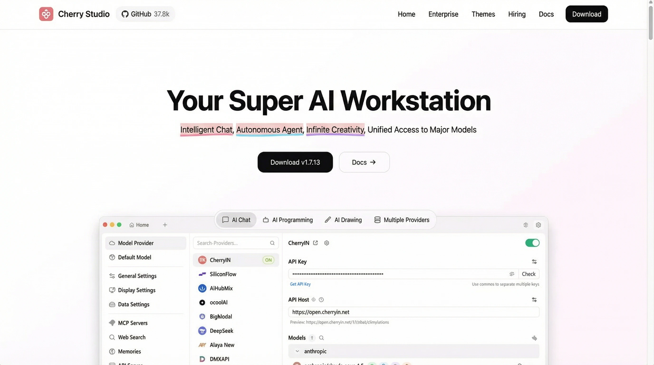 Cherry Studio Interface